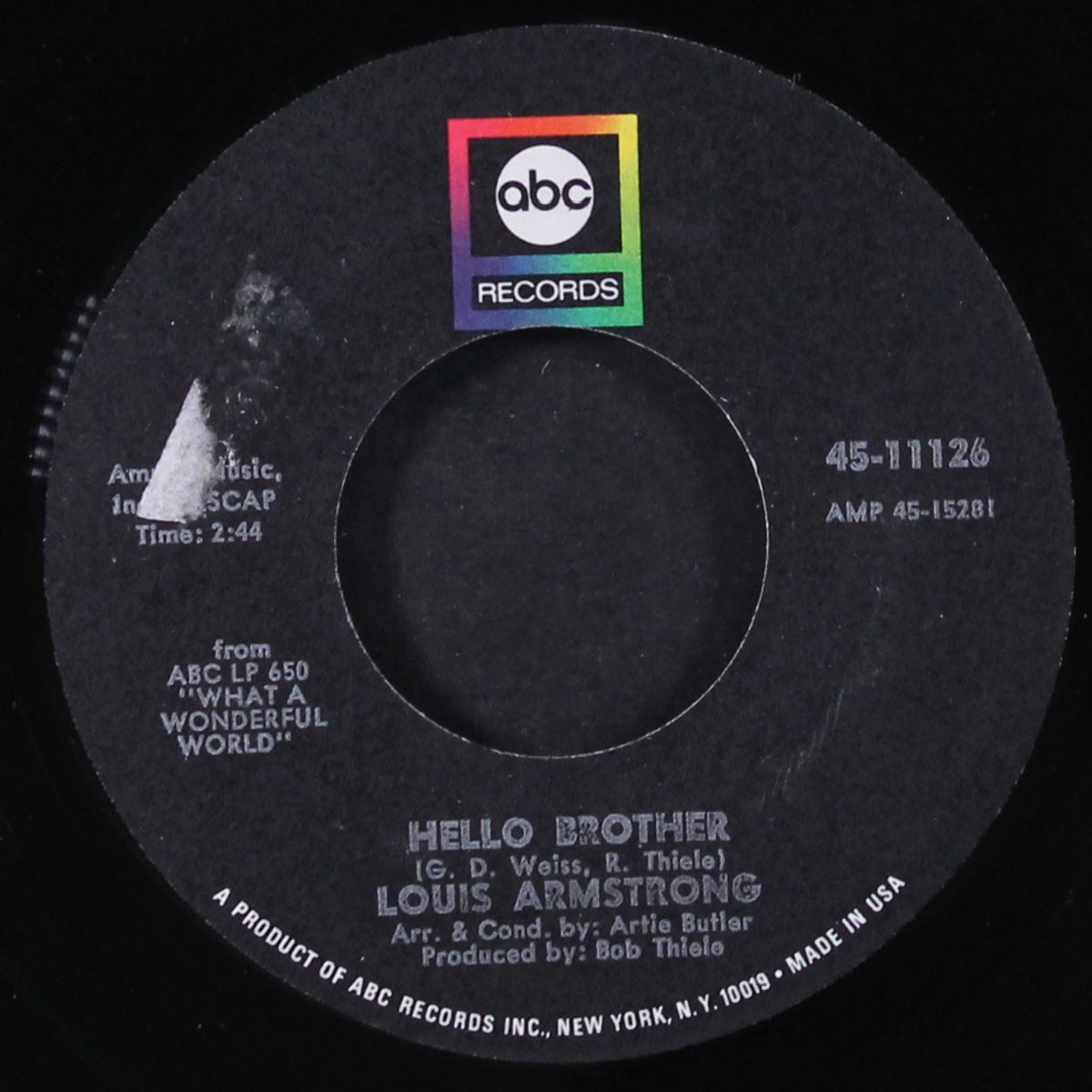 hello brother by LOUIS ARMSTRONG