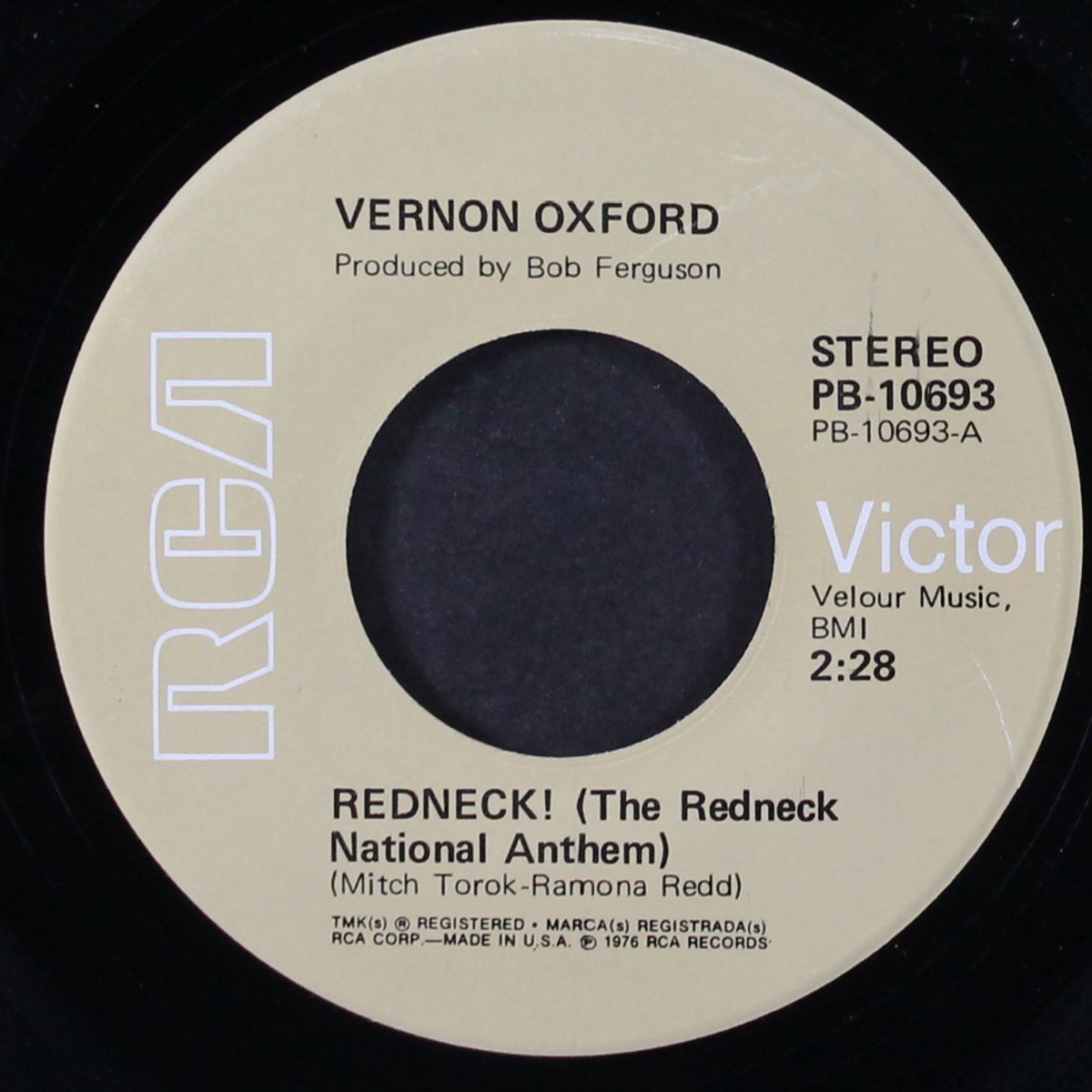 redneck! / leave me alone with the blues by VERNON OXFORD
