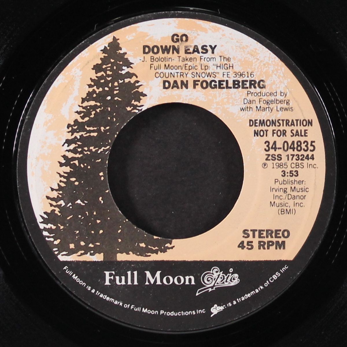 go down easy / same by DAN FOGELBERG