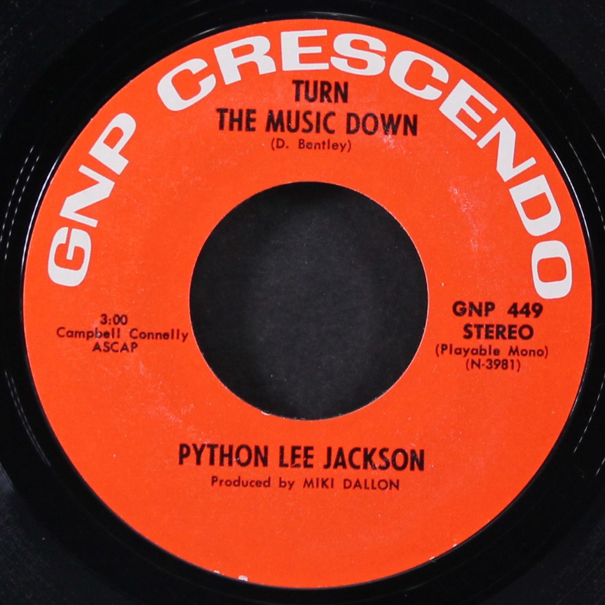 in a broken dream / turn the music down by PYTHON LEE JACKSON