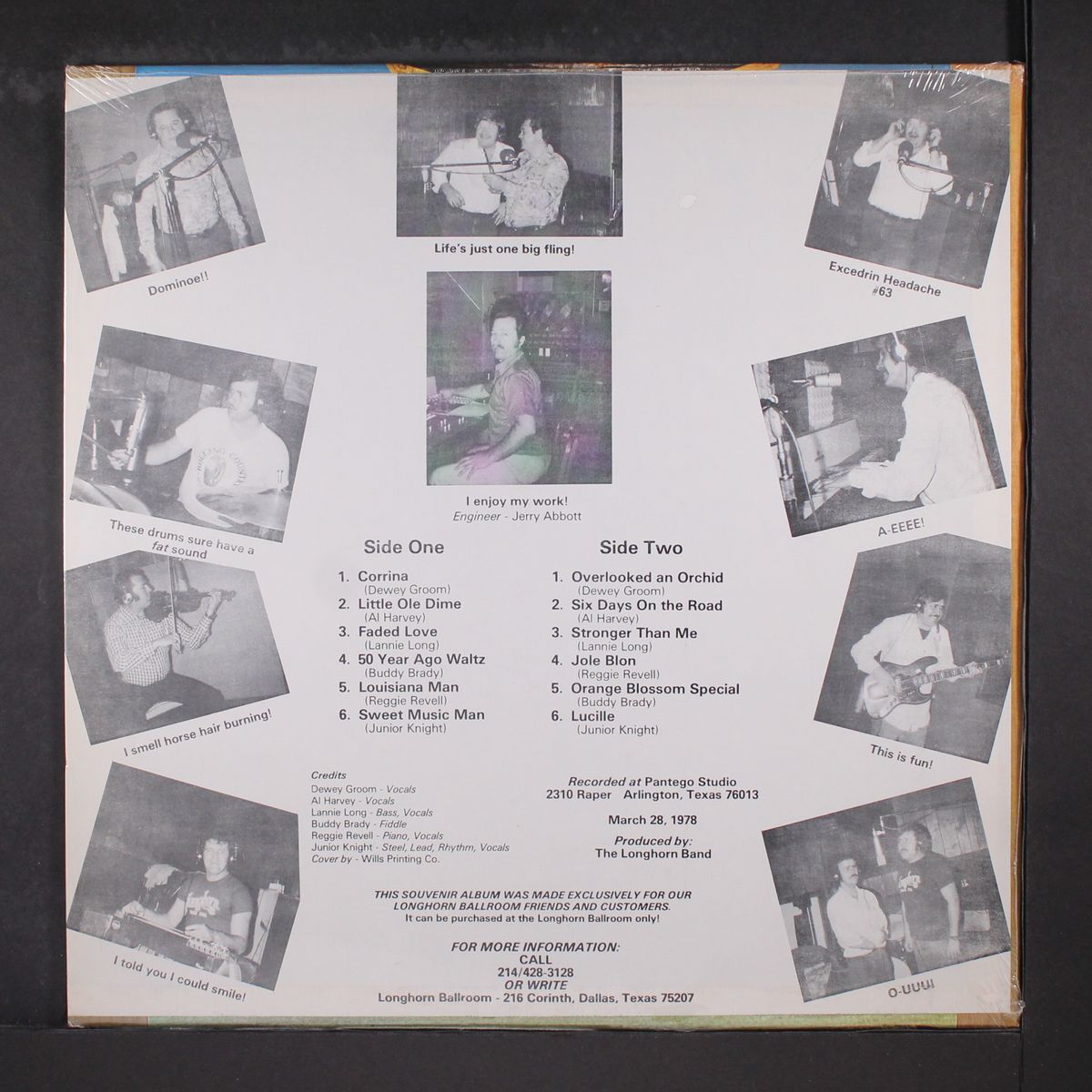 longhorn ballroom, souvenir album #1 by DEWEY GROOM