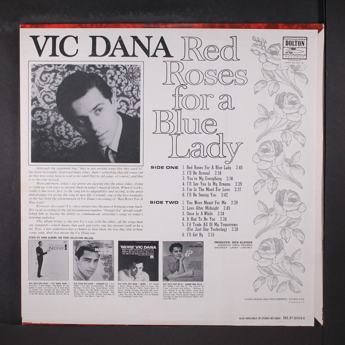 red roses for a blue lady by VIC DANA