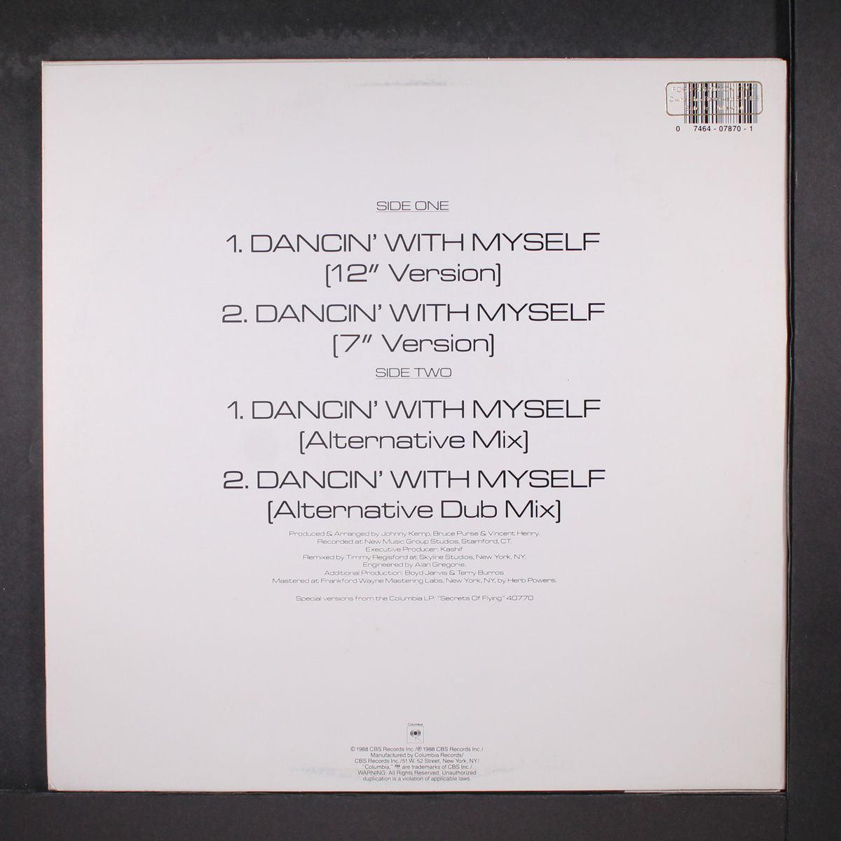 dancin' with myself by JOHNNY KEMP