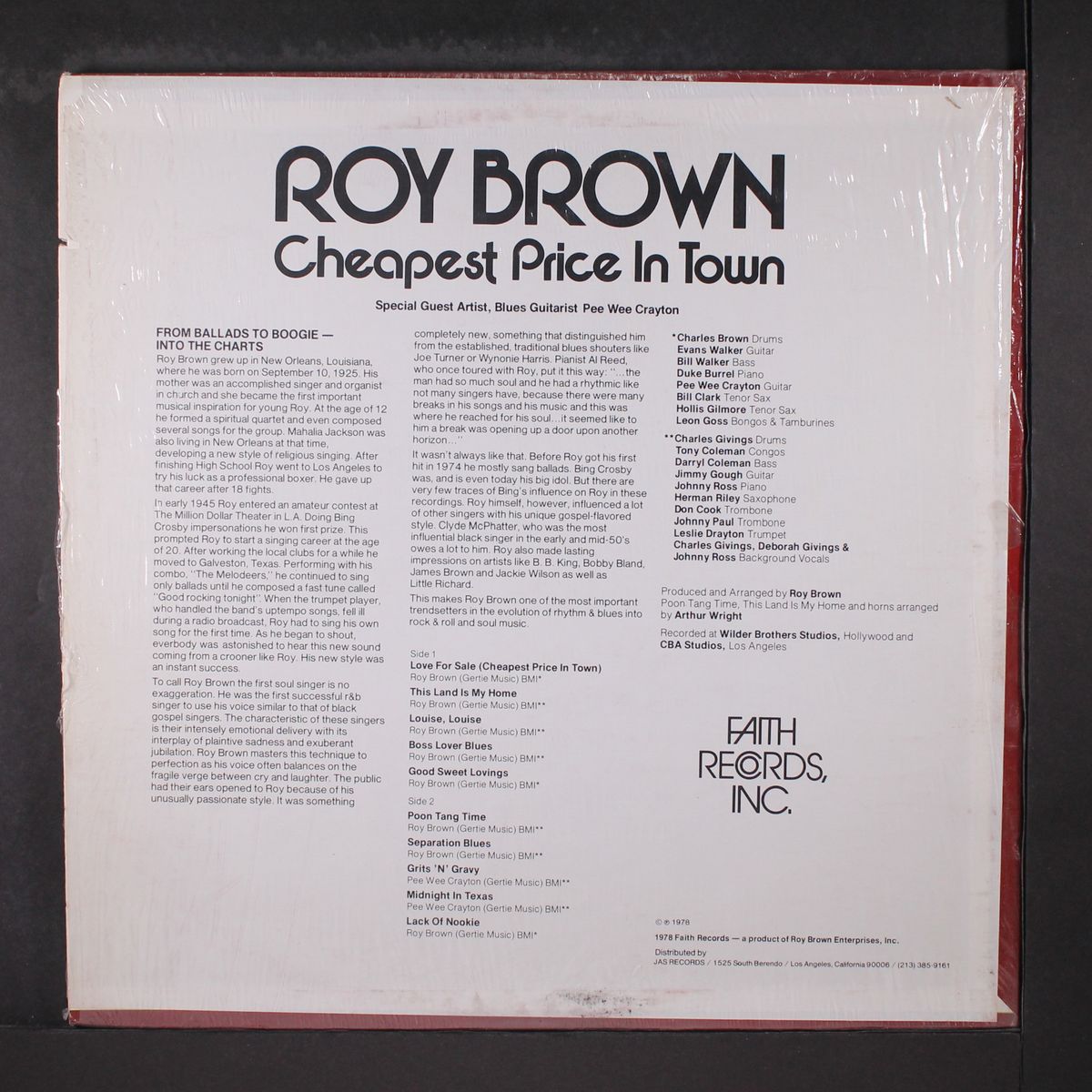 cheapest price in town by ROY BROWN