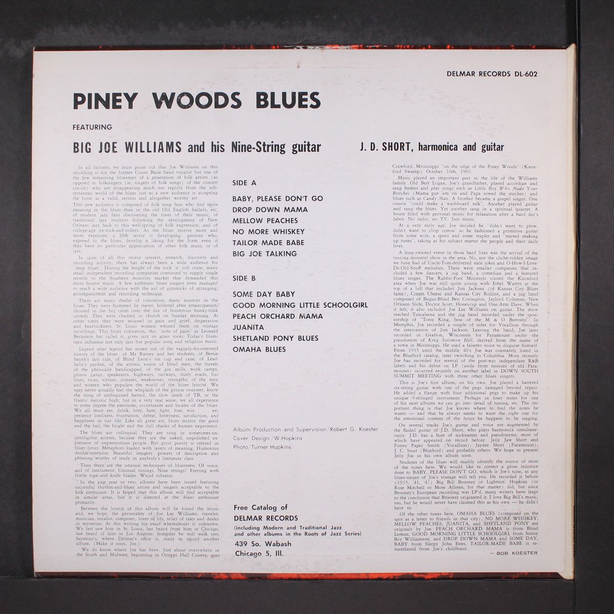 piney woods blues by BIG JOE WILLIAMS