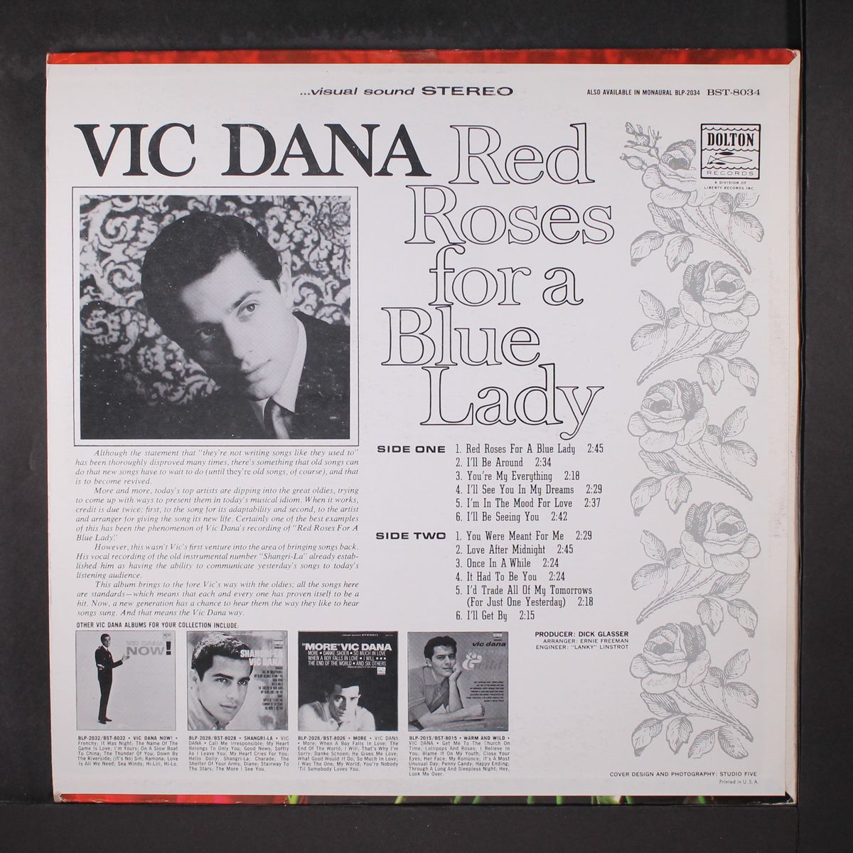 red roses for a blue lady by VIC DANA