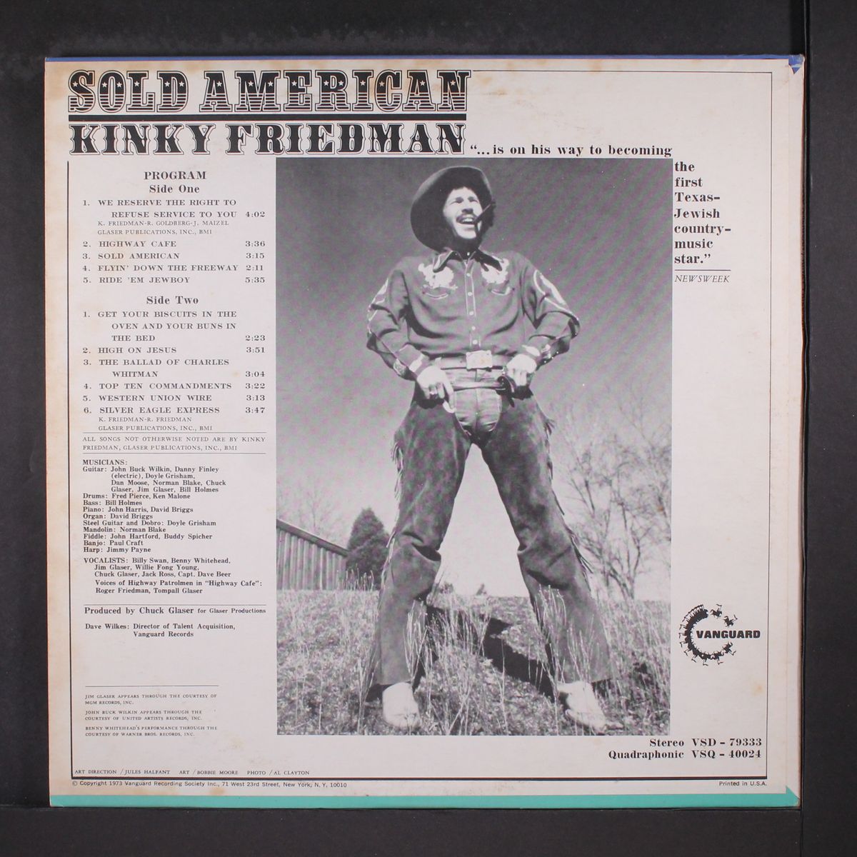 sold american by KINKY FRIEDMAN