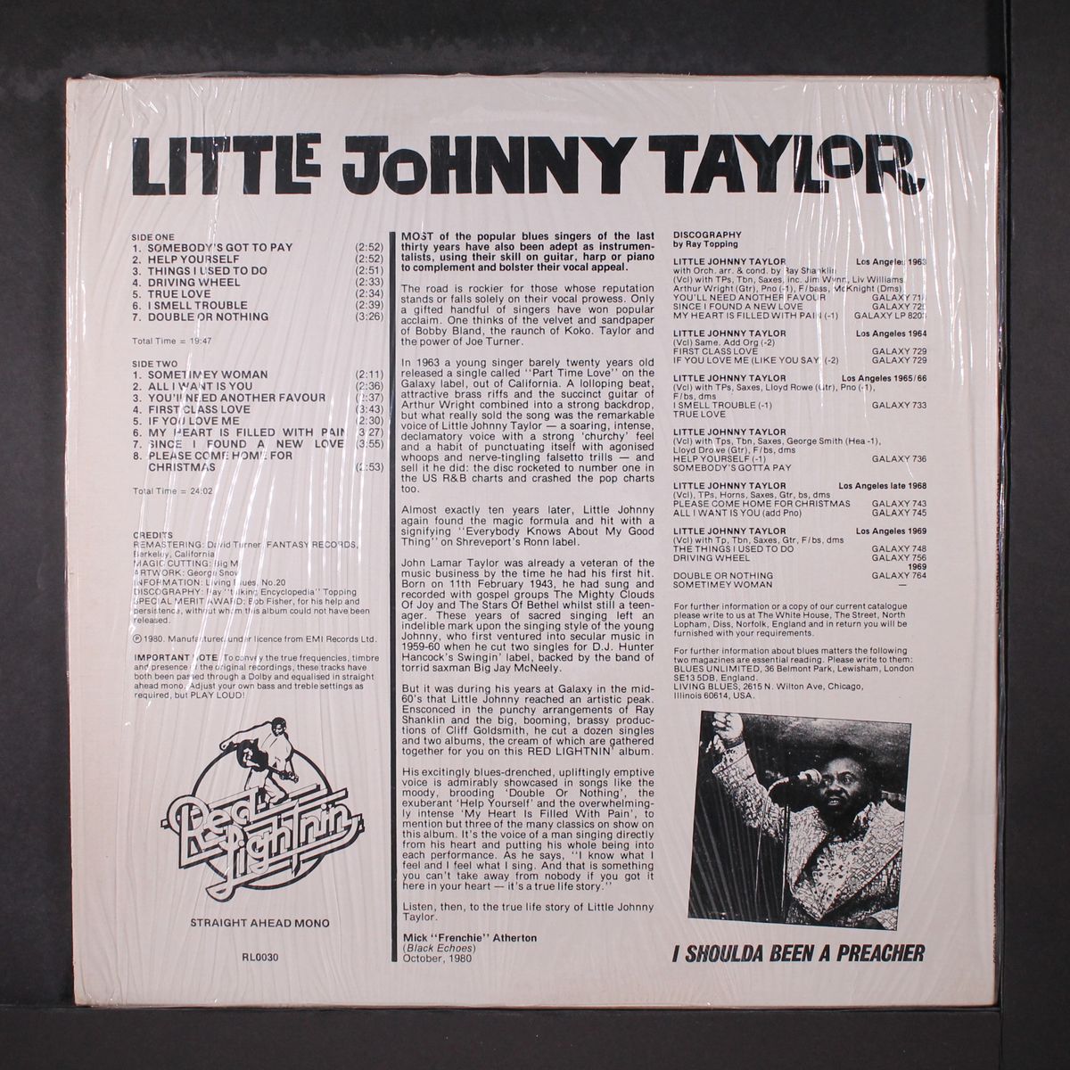 i shoulda been a preacher by LITTLE JOHNNY TAYLOR