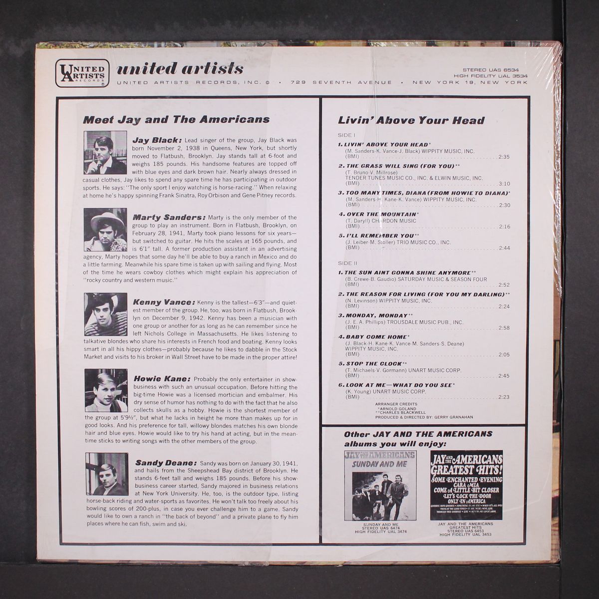 livin' above your head by JAY & AMERICANS