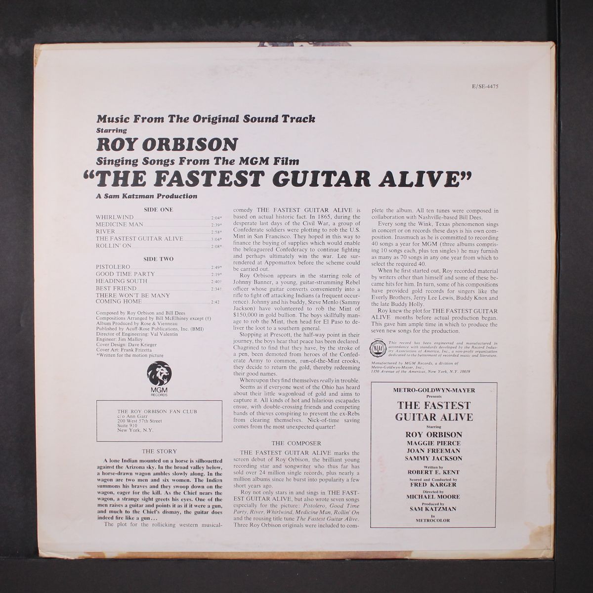 the fastest guitar alive (soundtrack) by ROY ORBISON