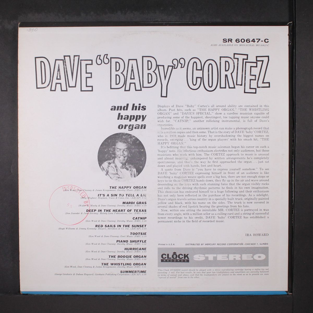 and his happy organ by DAVE 'BABY' CORTEZ
