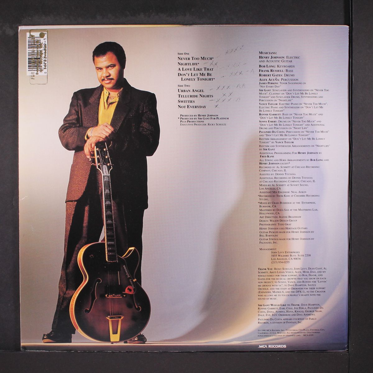 never too much by HENRY JOHNSON