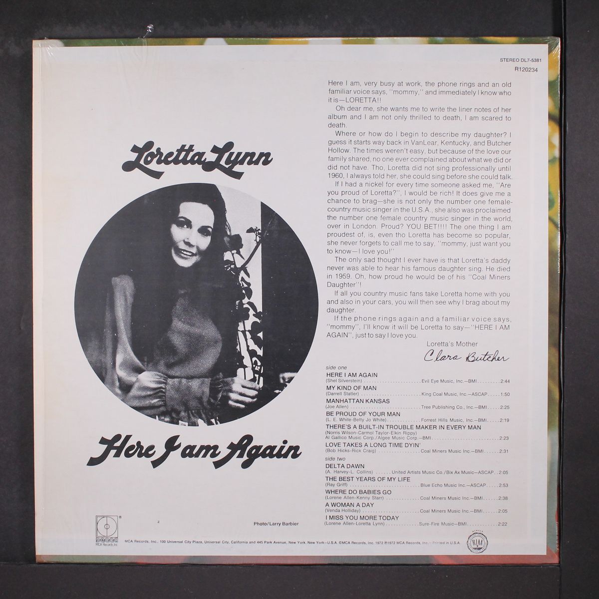 here i am again by LORETTA LYNN