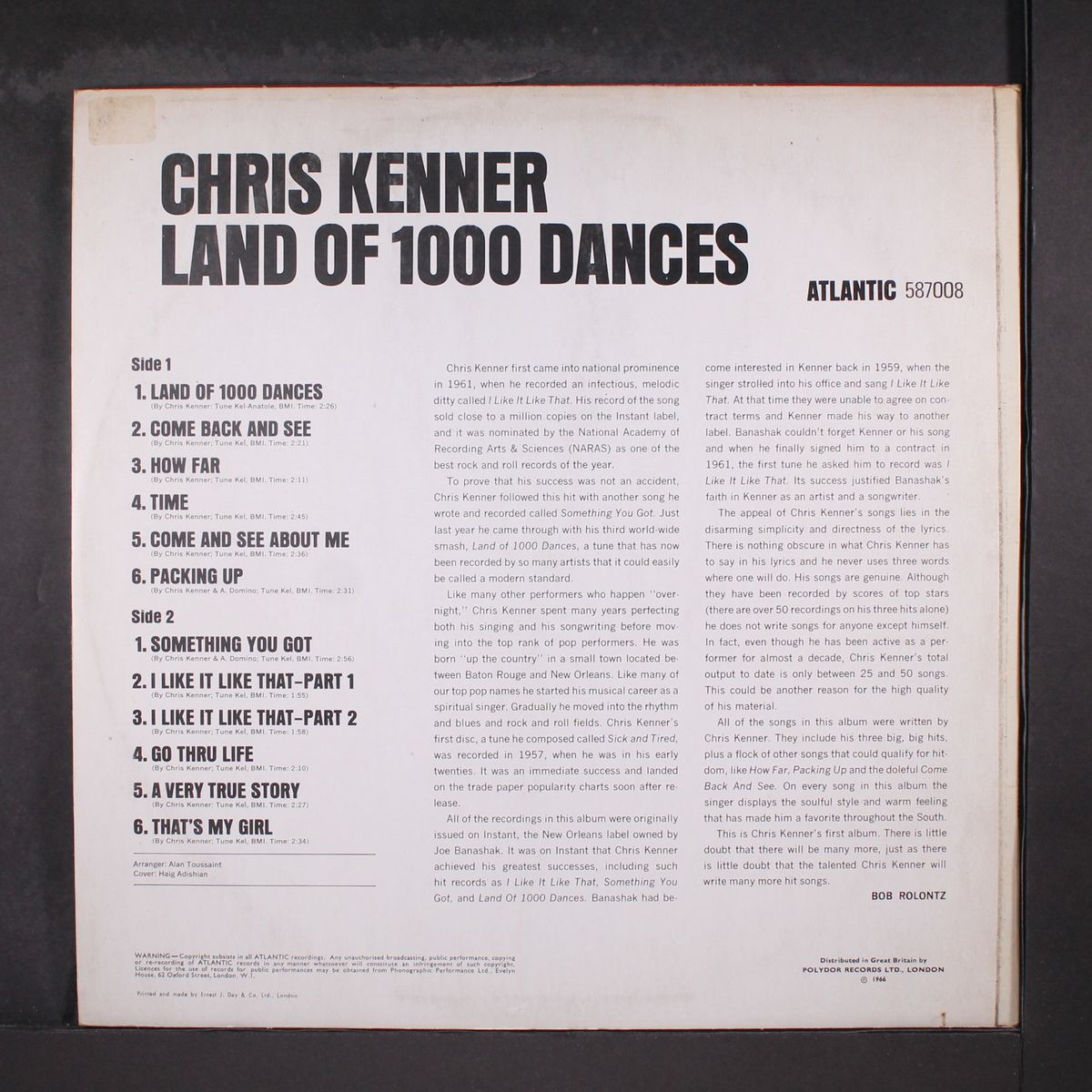 land of 1000 dances by CHRIS KENNER