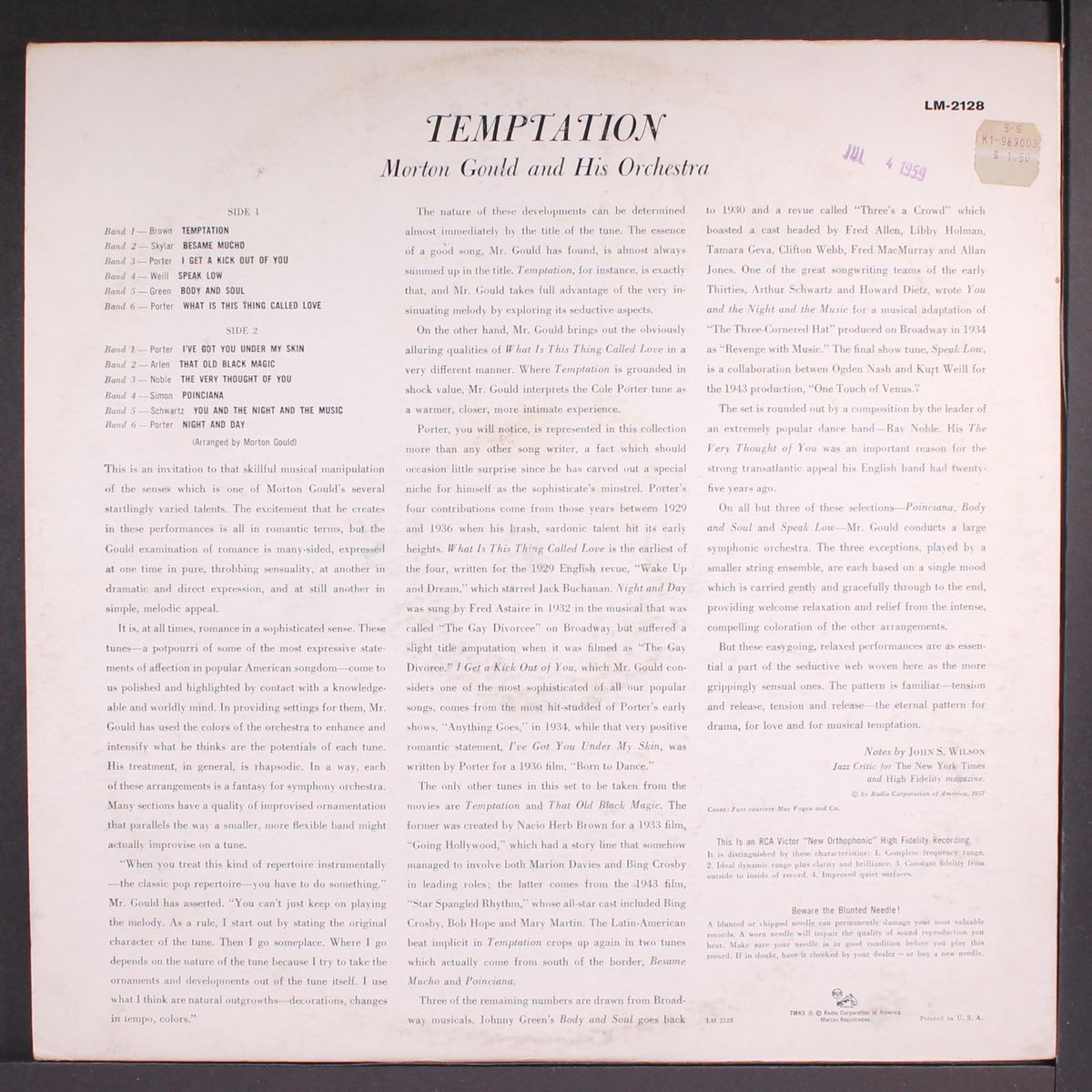 temptation by MORTON GOULD