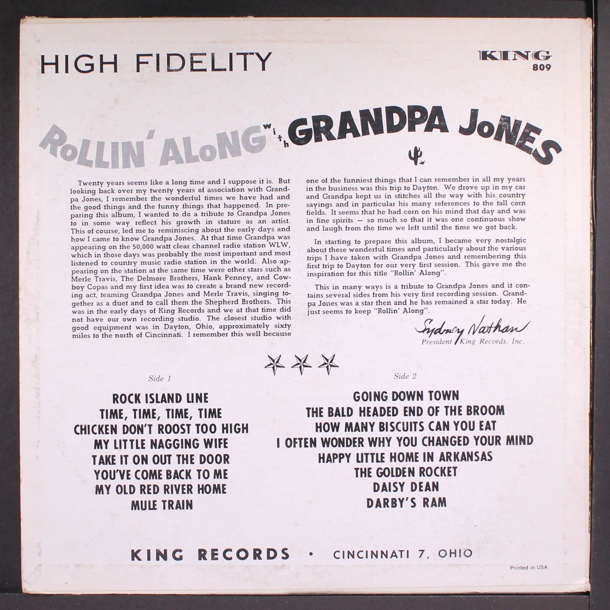 rollin' along by GRANDPA JONES