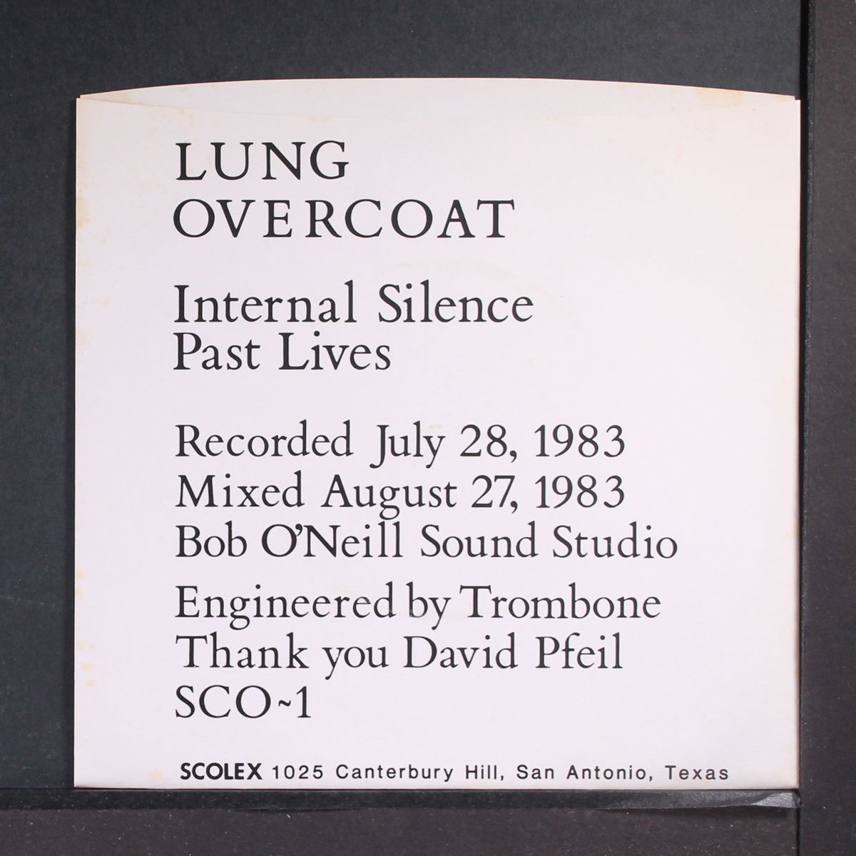 internal silence by LUNG OVERCOAT