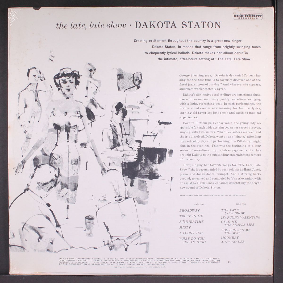 the late, late show by DAKOTA STATON