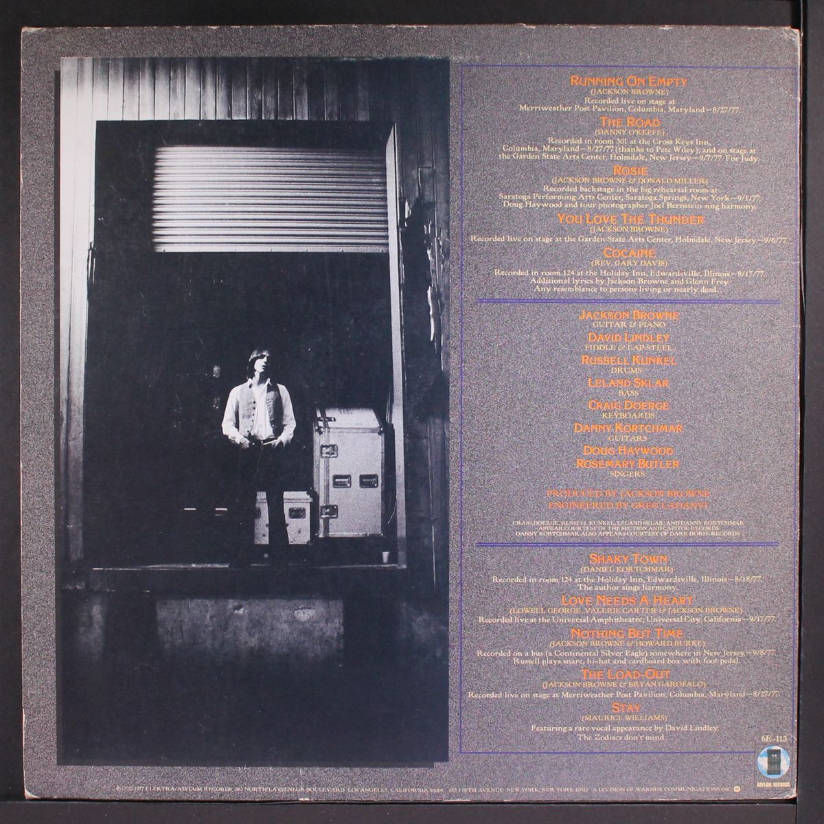 running on empty by JACKSON BROWNE