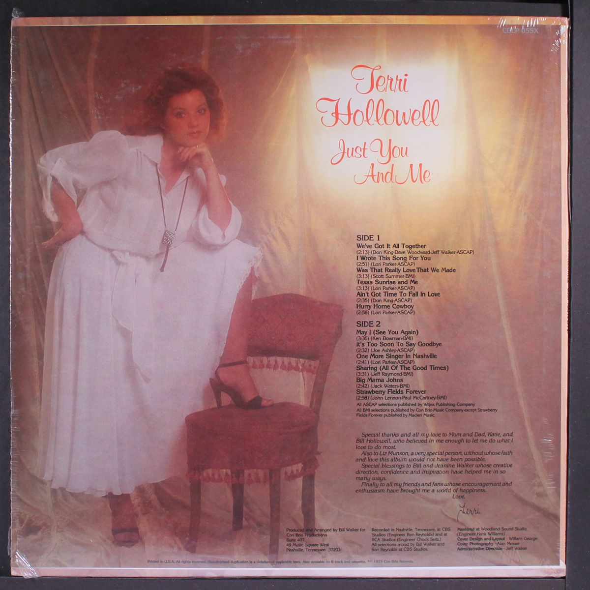 just you and me by TERRI HOLLOWELL