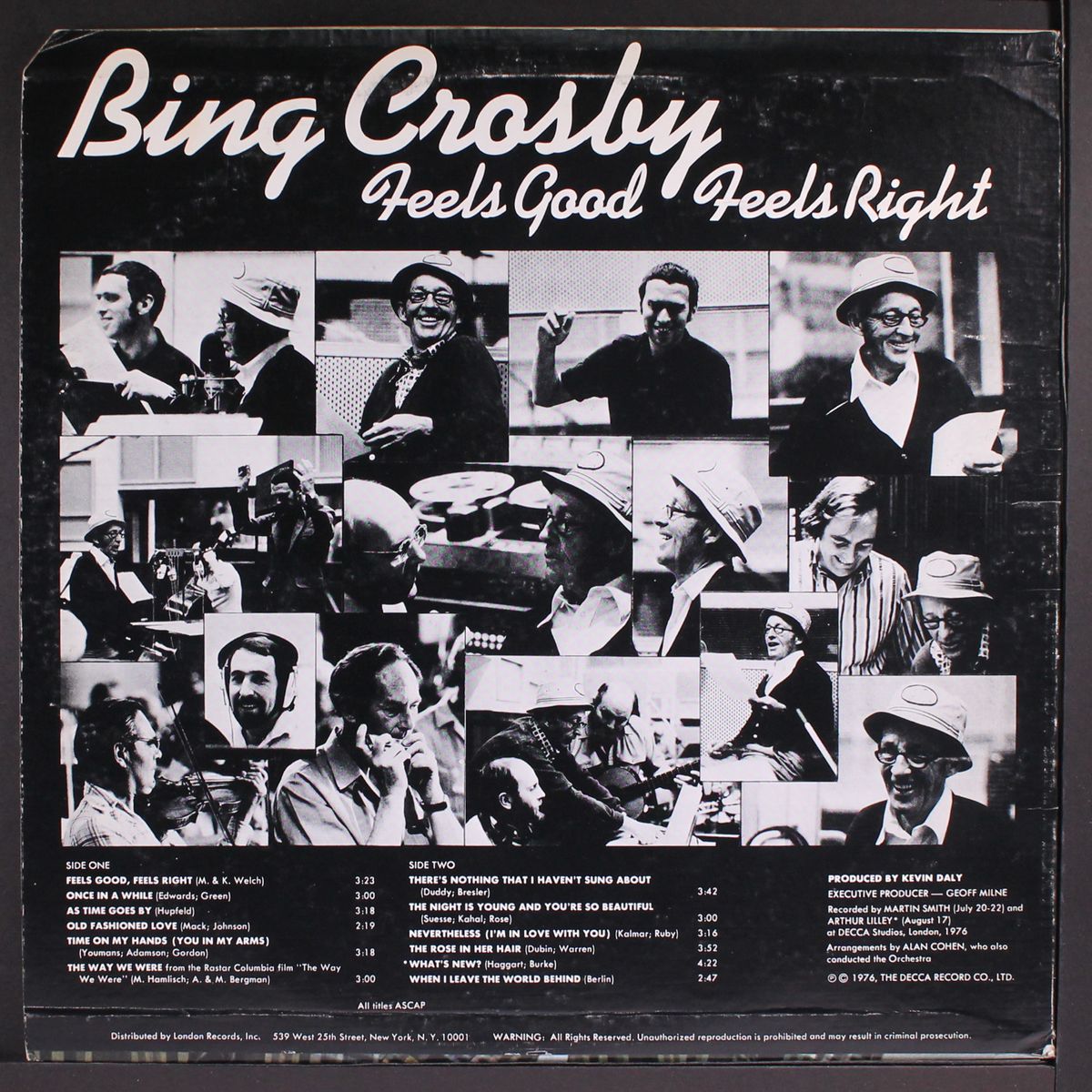 feels good feels right by BING CROSBY