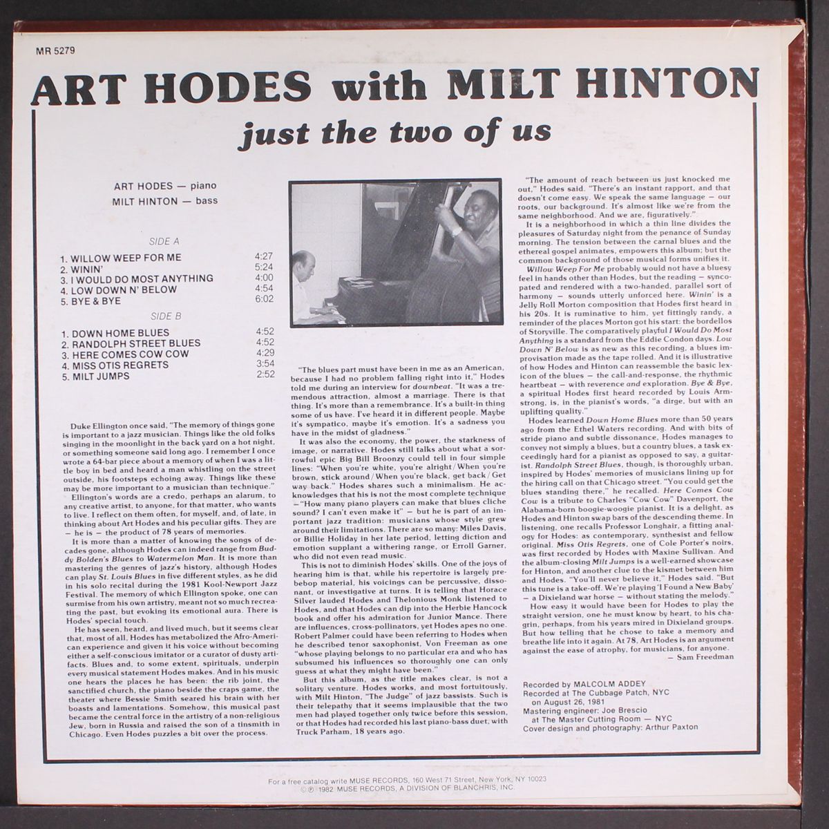 just the two of us by ART HODES & MILT HINTON