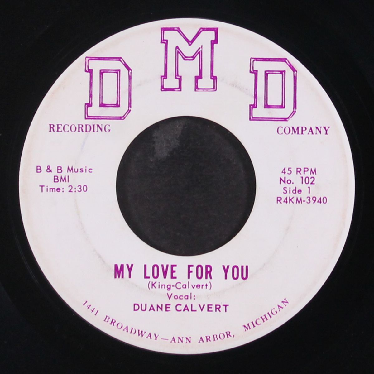 somewhere somehow / my love for you by DUANE CALVERT