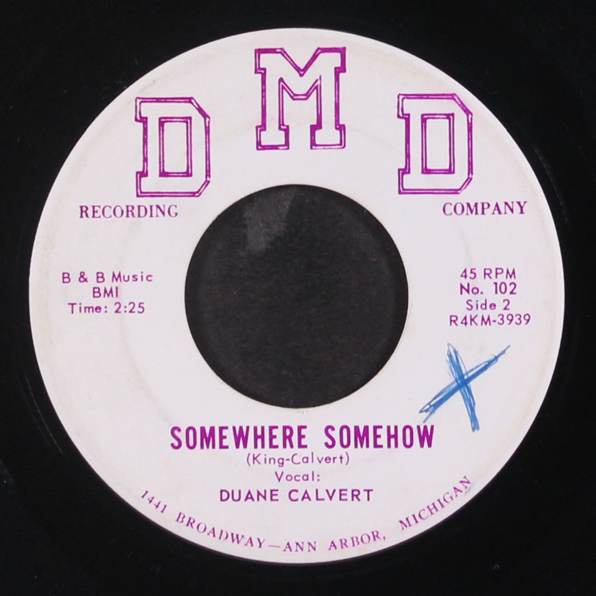 somewhere somehow / my love for you by DUANE CALVERT
