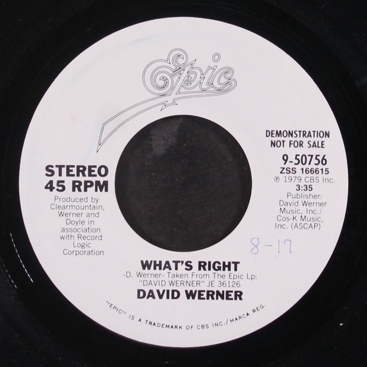 what's right / same by DAVID WERNER