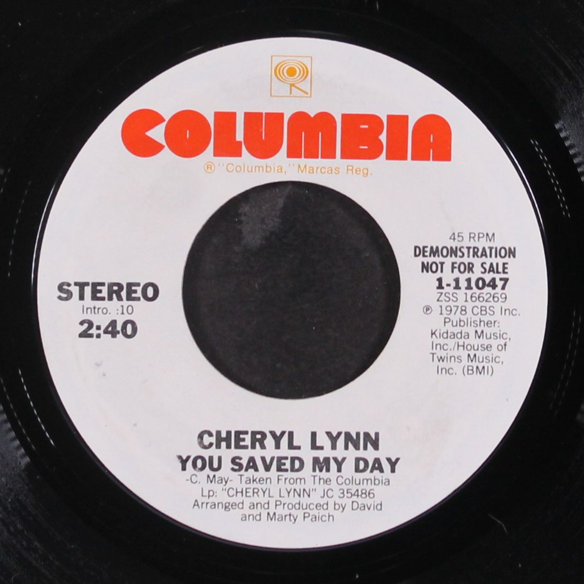 you saved my day by CHERYL LYNN