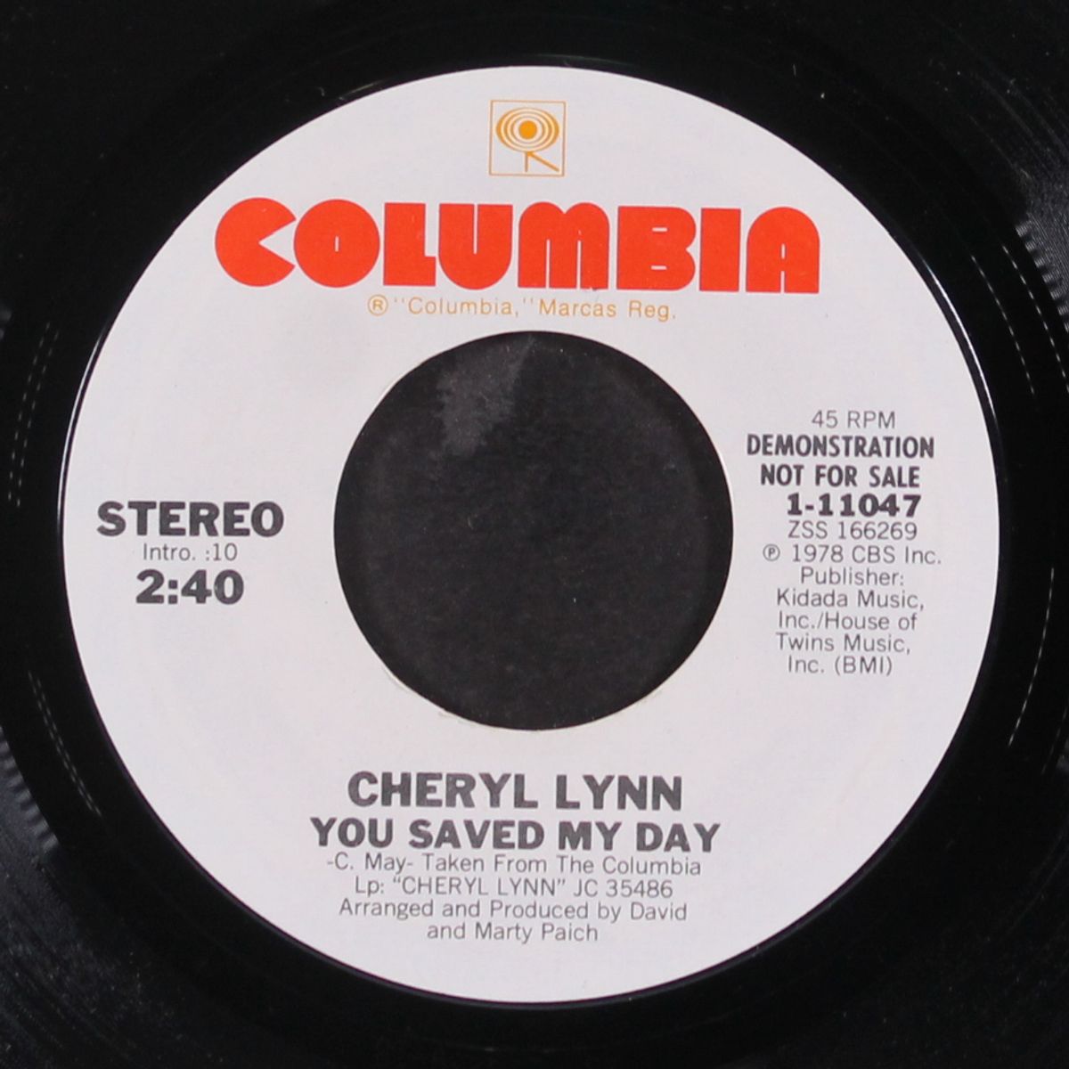 you saved my day by CHERYL LYNN