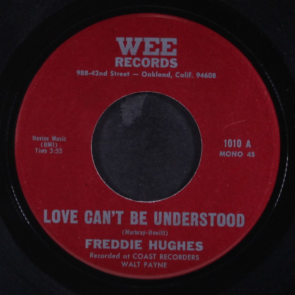 love can't be understood / my baby came back by FREDDIE HUGHES