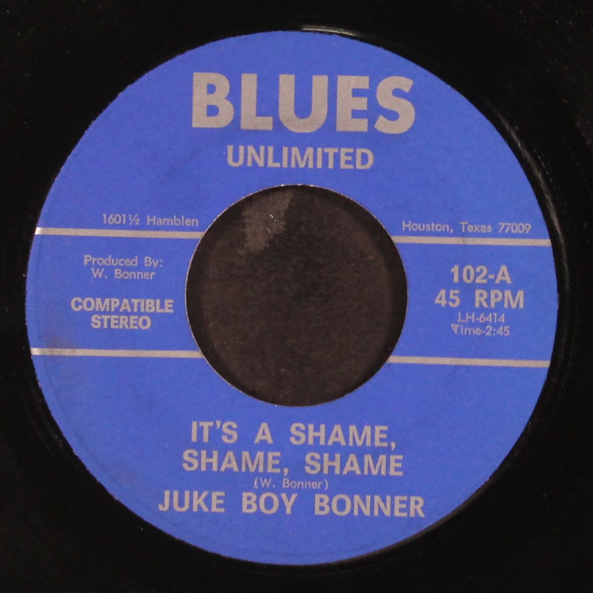 it's a shame, shame, shame / boone's farm by JUKE BOY BONNER