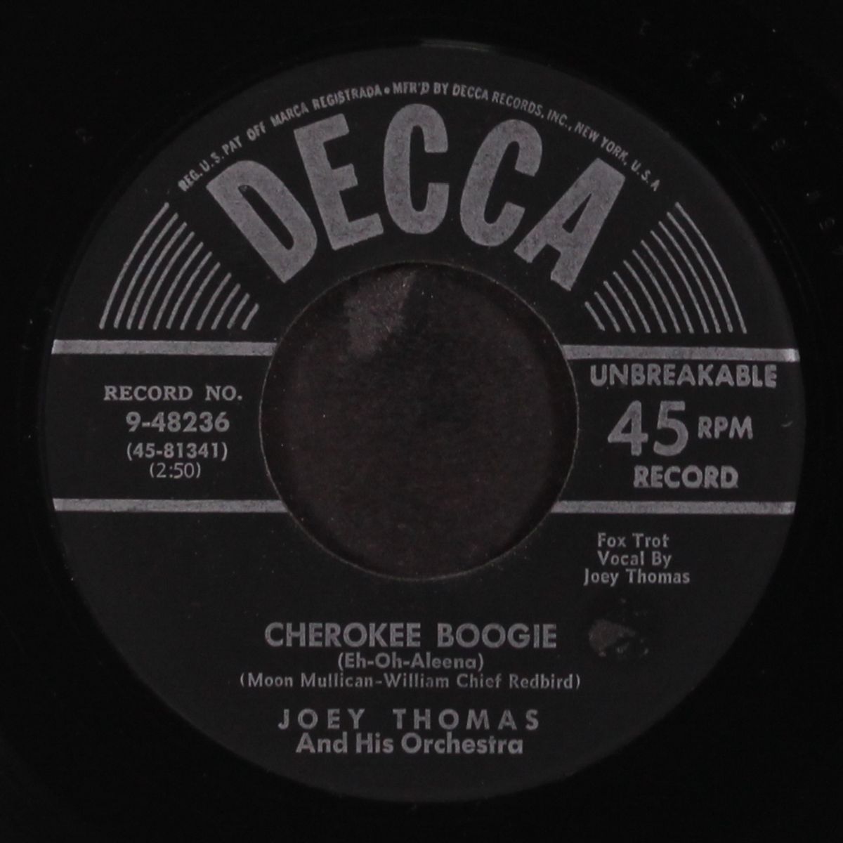 cherokee boogie / hobo boogie by JOEY THOMAS
