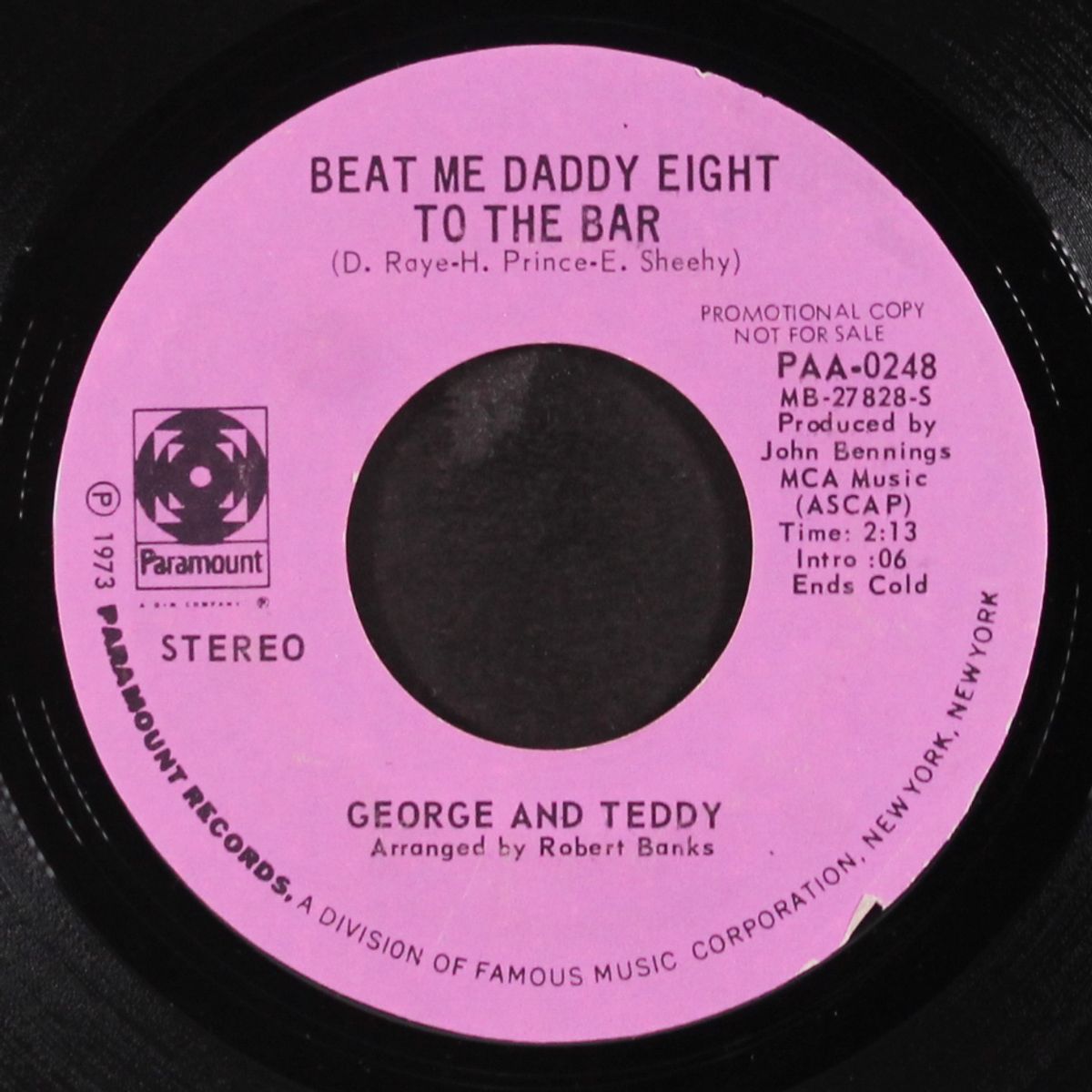 beat me daddy eight to the bar by GEORGE & TEDDY