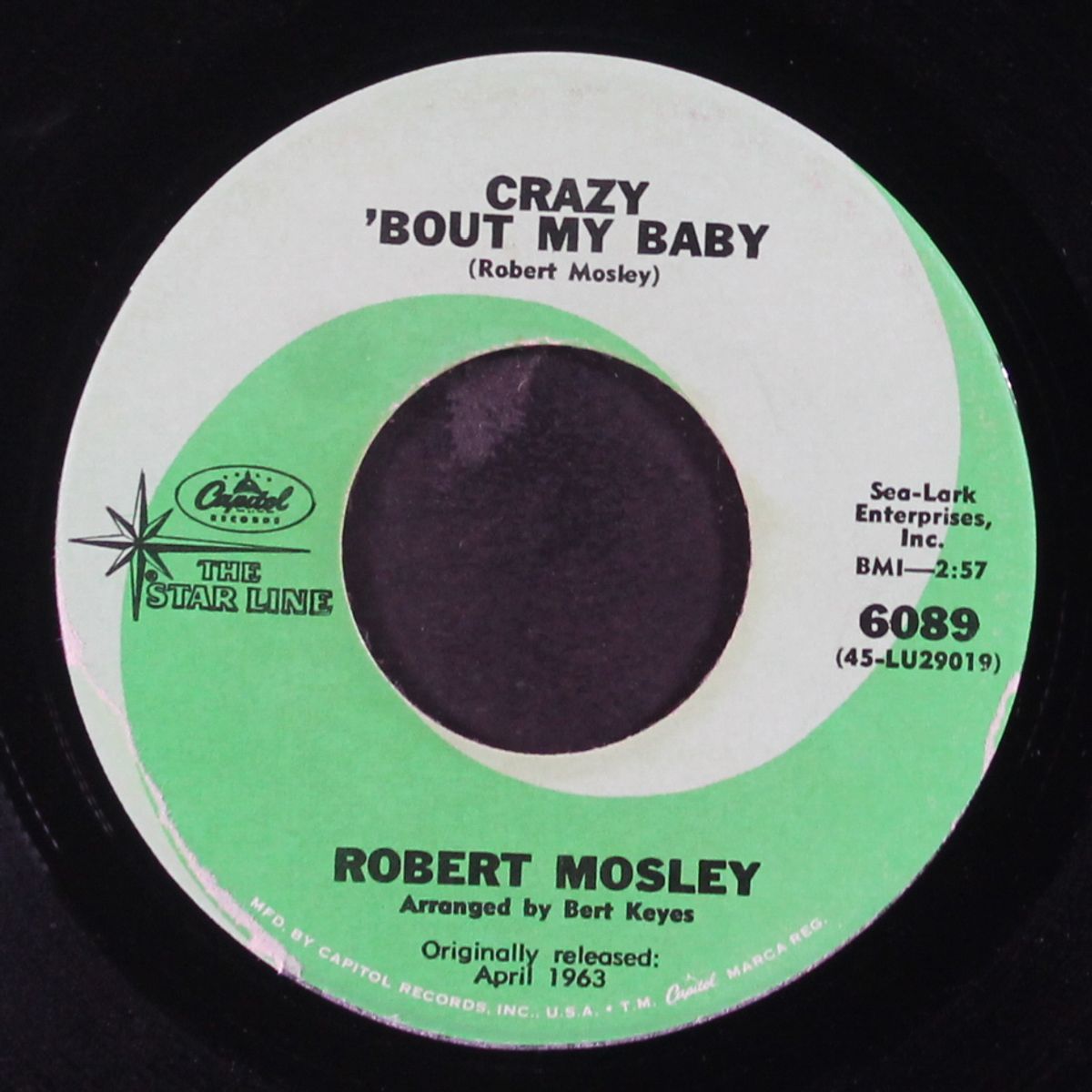 goodbye my lover goodbye / crazy 'bout my baby by ROBERT MOSLEY