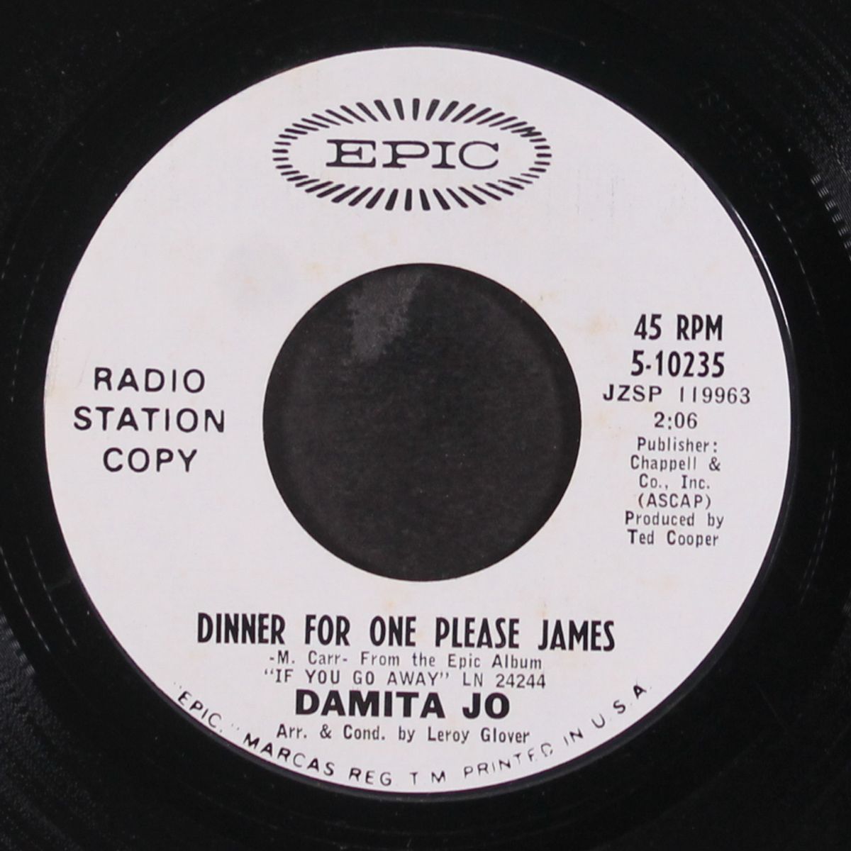 walk away / dinner for one please james by DAMITA JO