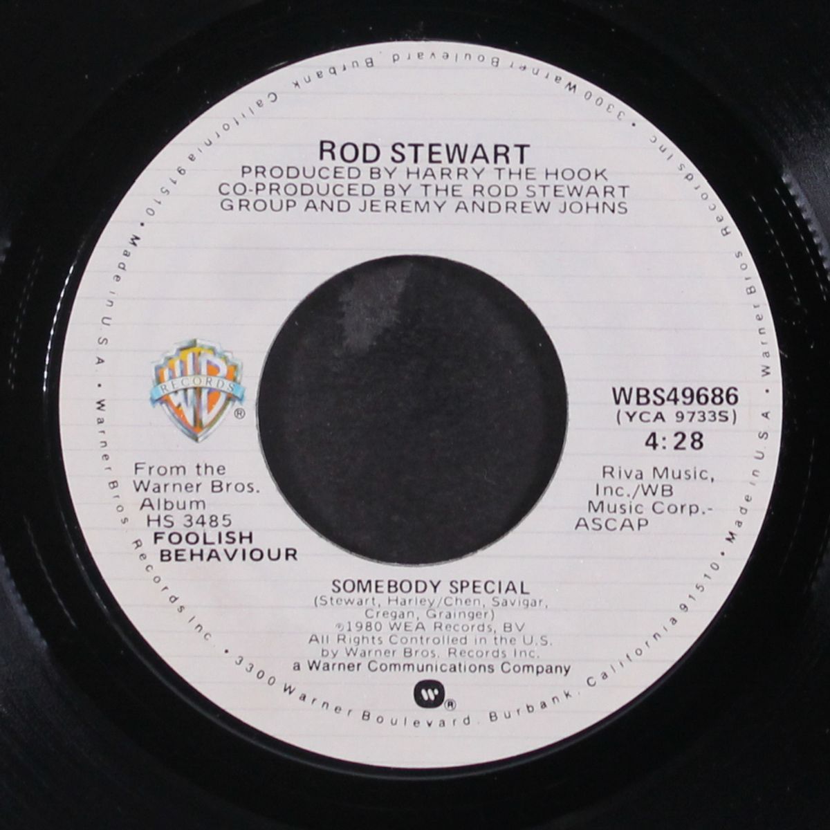 somebody special / she won't dance with me by ROD STEWART