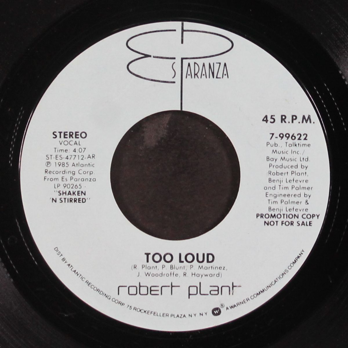 too loud / same by ROBERT PLANT