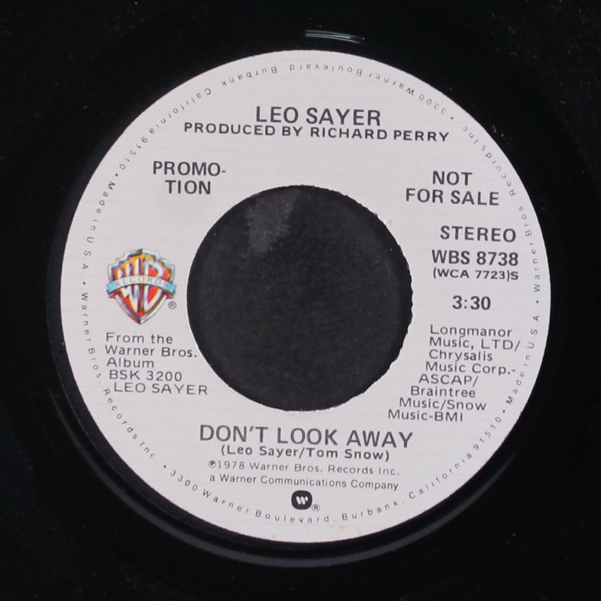 don't look away / same by LEO SAYER