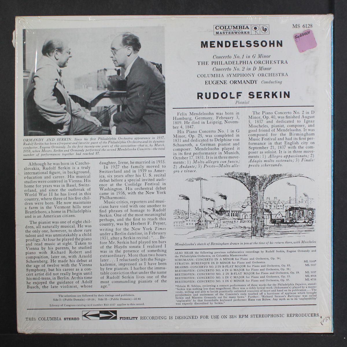 mendelssohn: concertos 1 & 2 by RUDOLF SERKIN