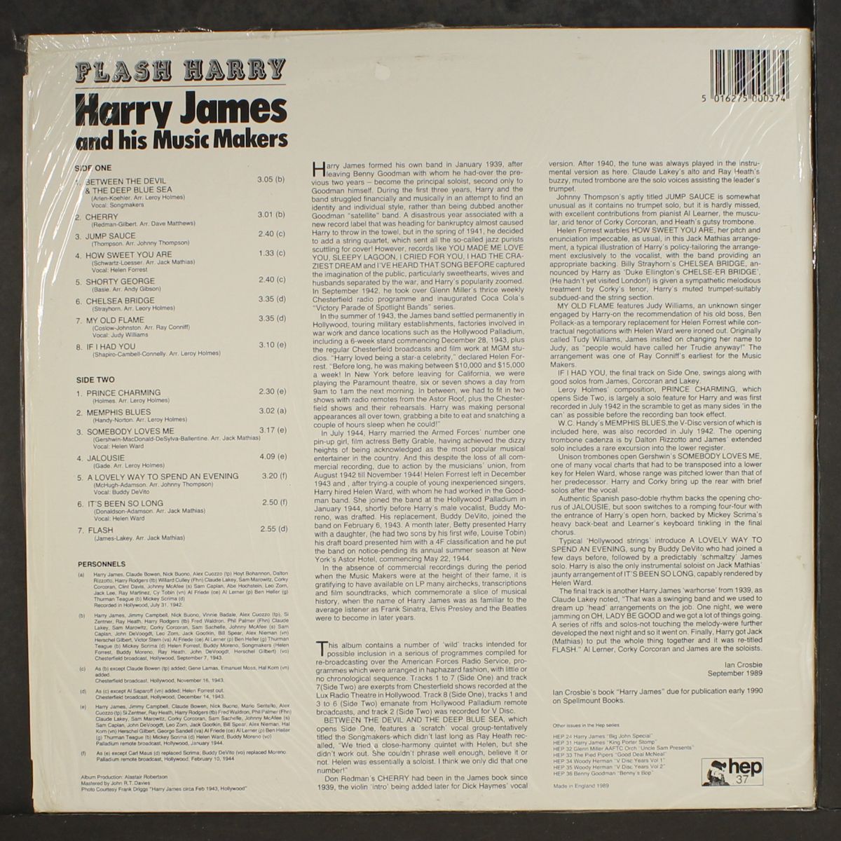 flash hardy by HARRY JAMES