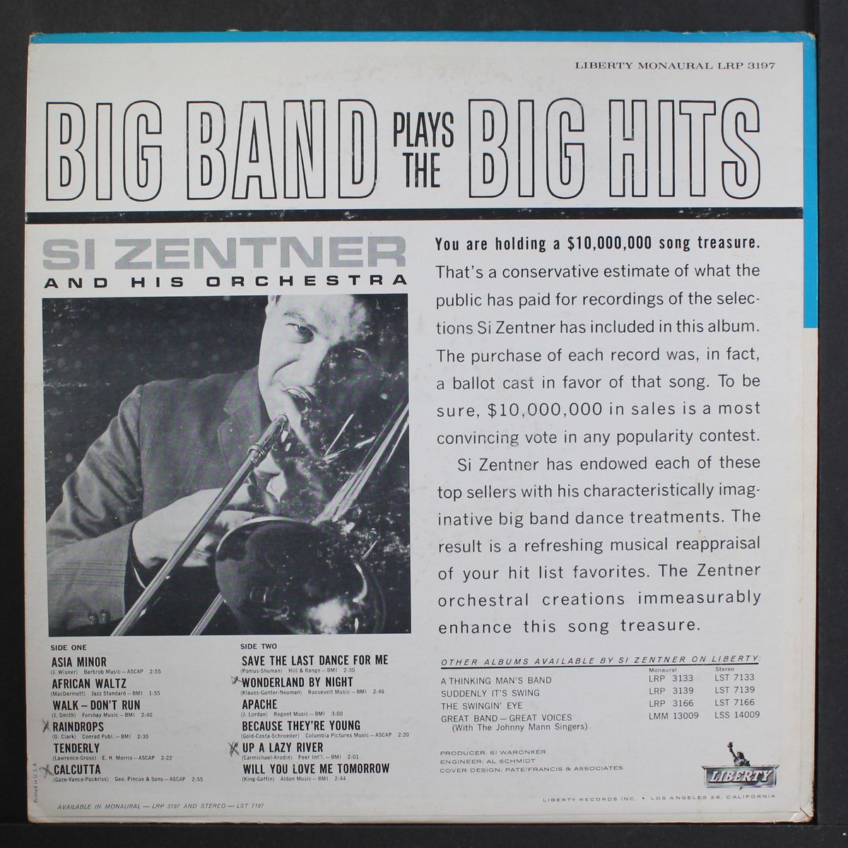 big band plays the big hits by SI ZENTNER