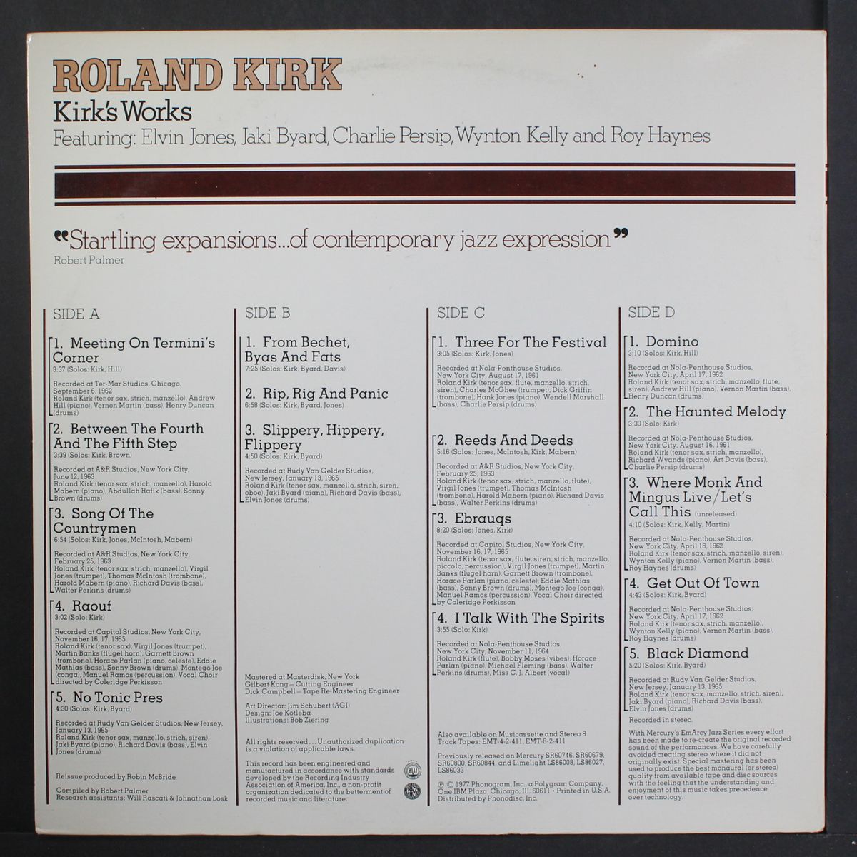 kirk's works by ROLAND KIRK