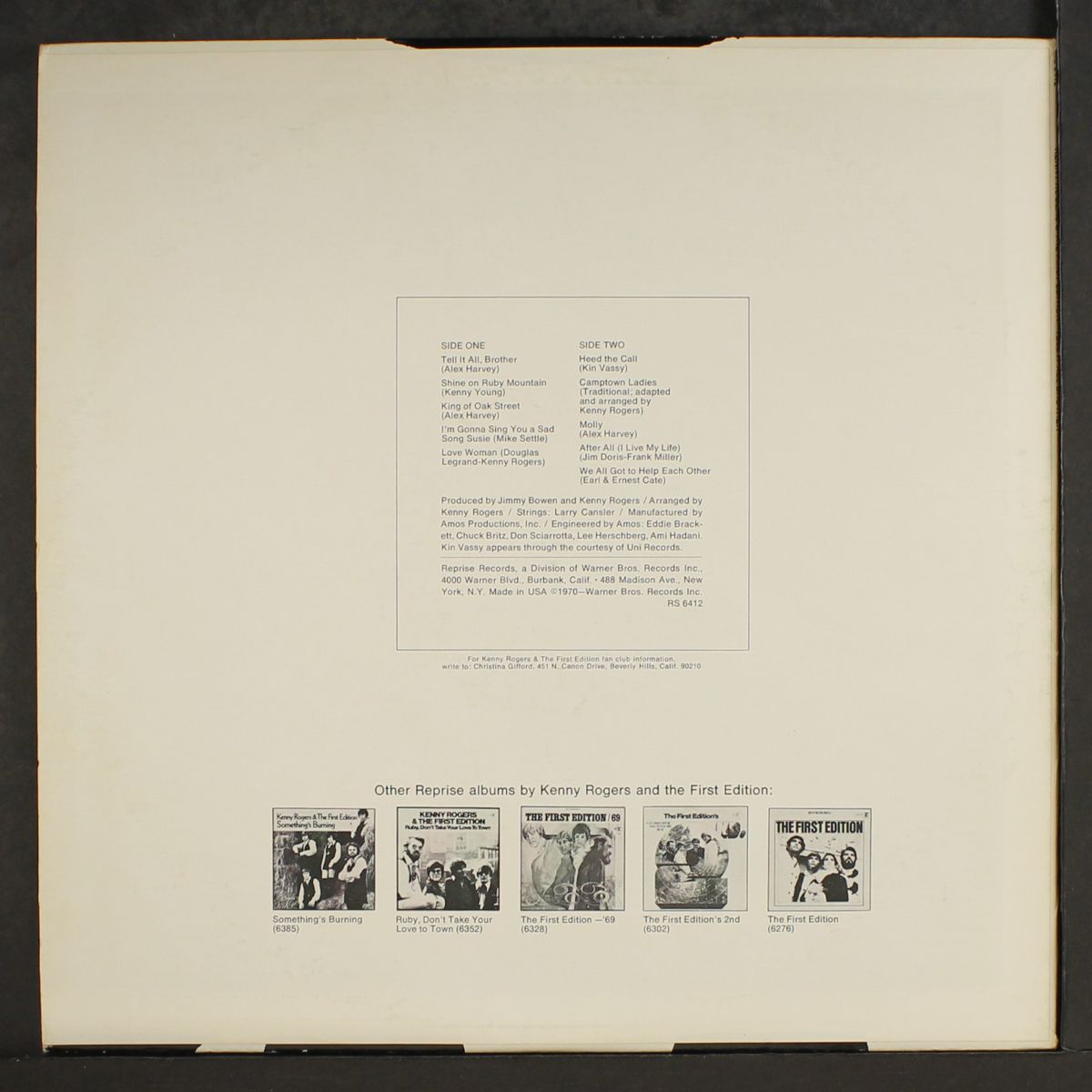 tell it all brother by KENNY ROGERS & FIRST EDITION
