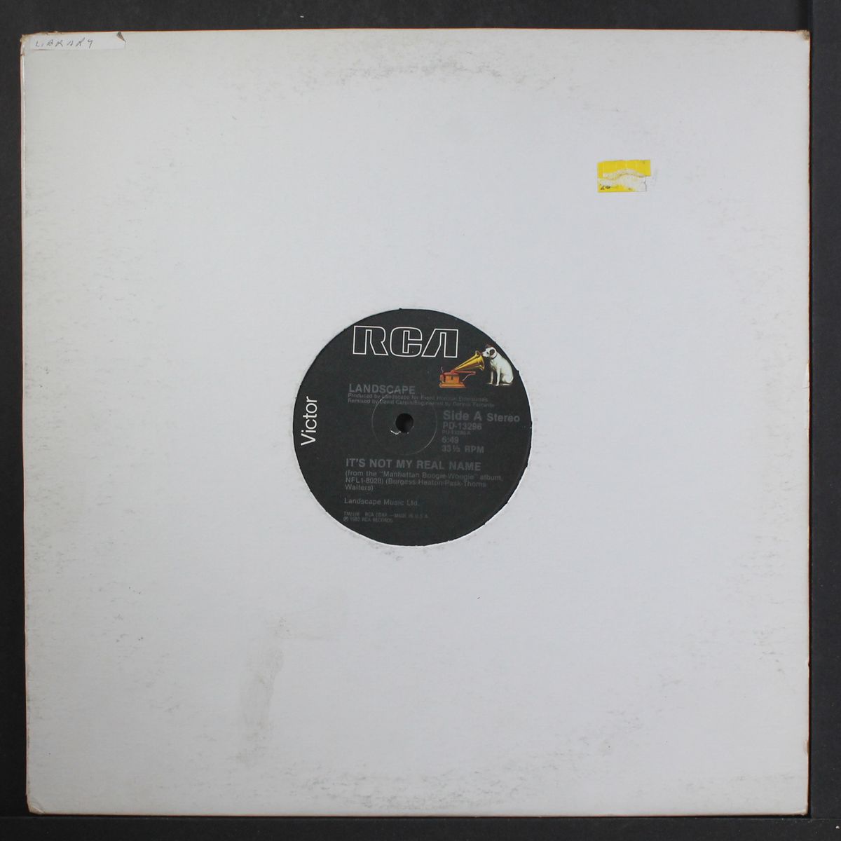 it's not my real name / manhattan boogie-woogie by LANDSCAPE
