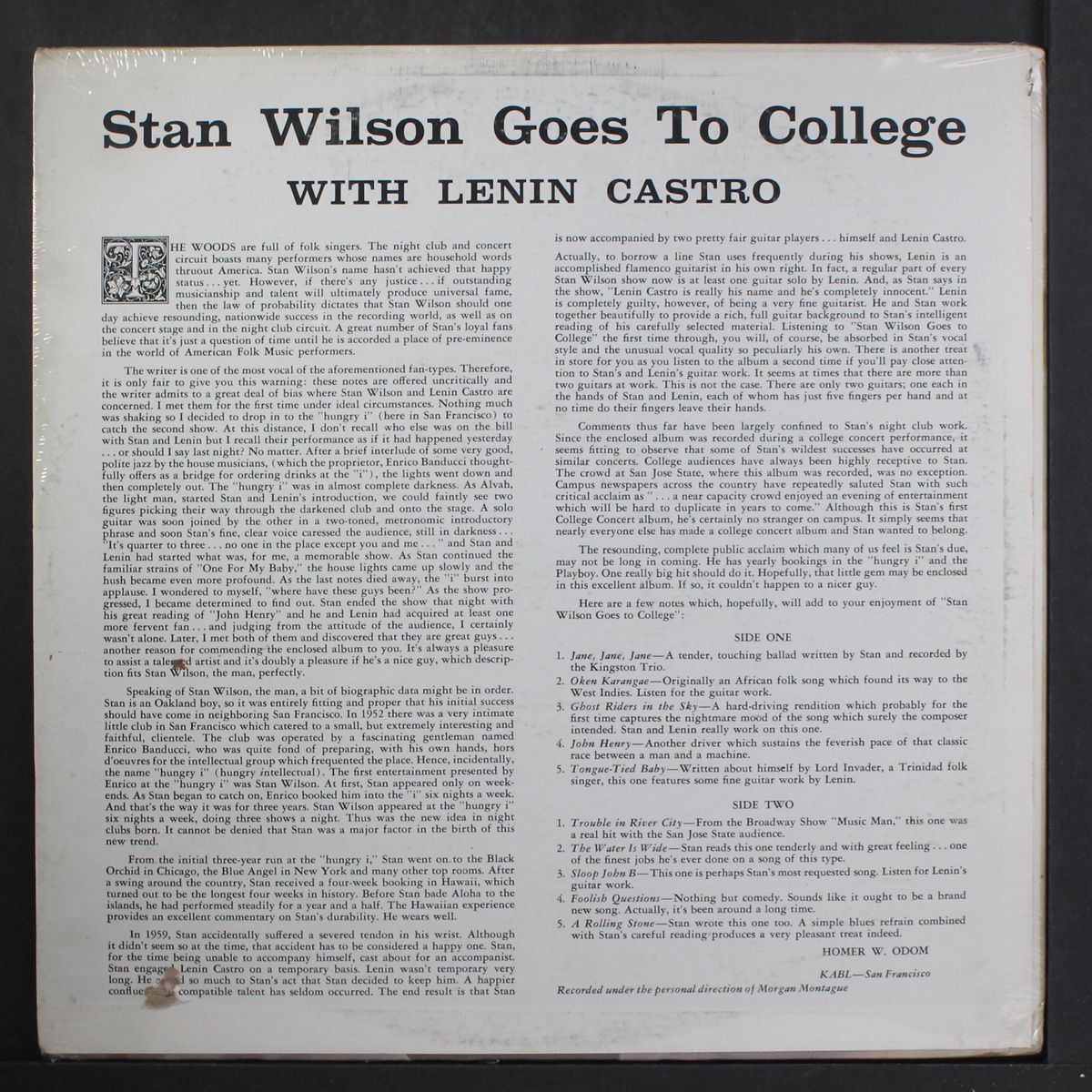 goes to college by STAN WILSON