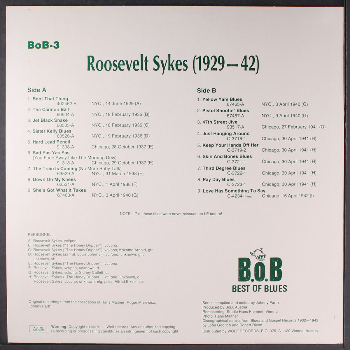 1929-1942 by ROOSEVELT SYKES