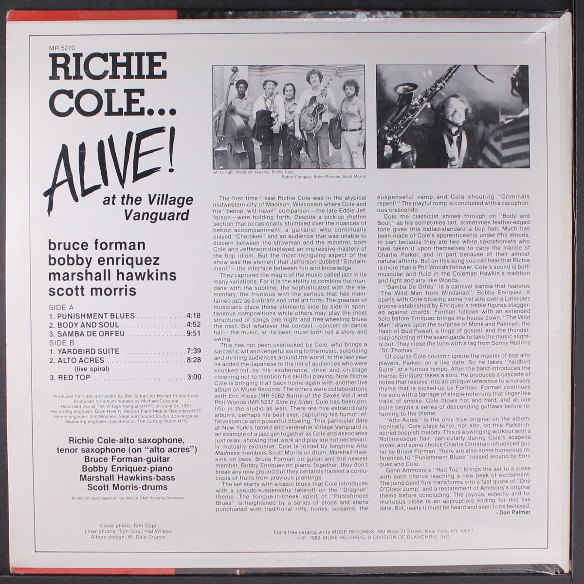 alive! at the village vanguard by RICHIE COLE