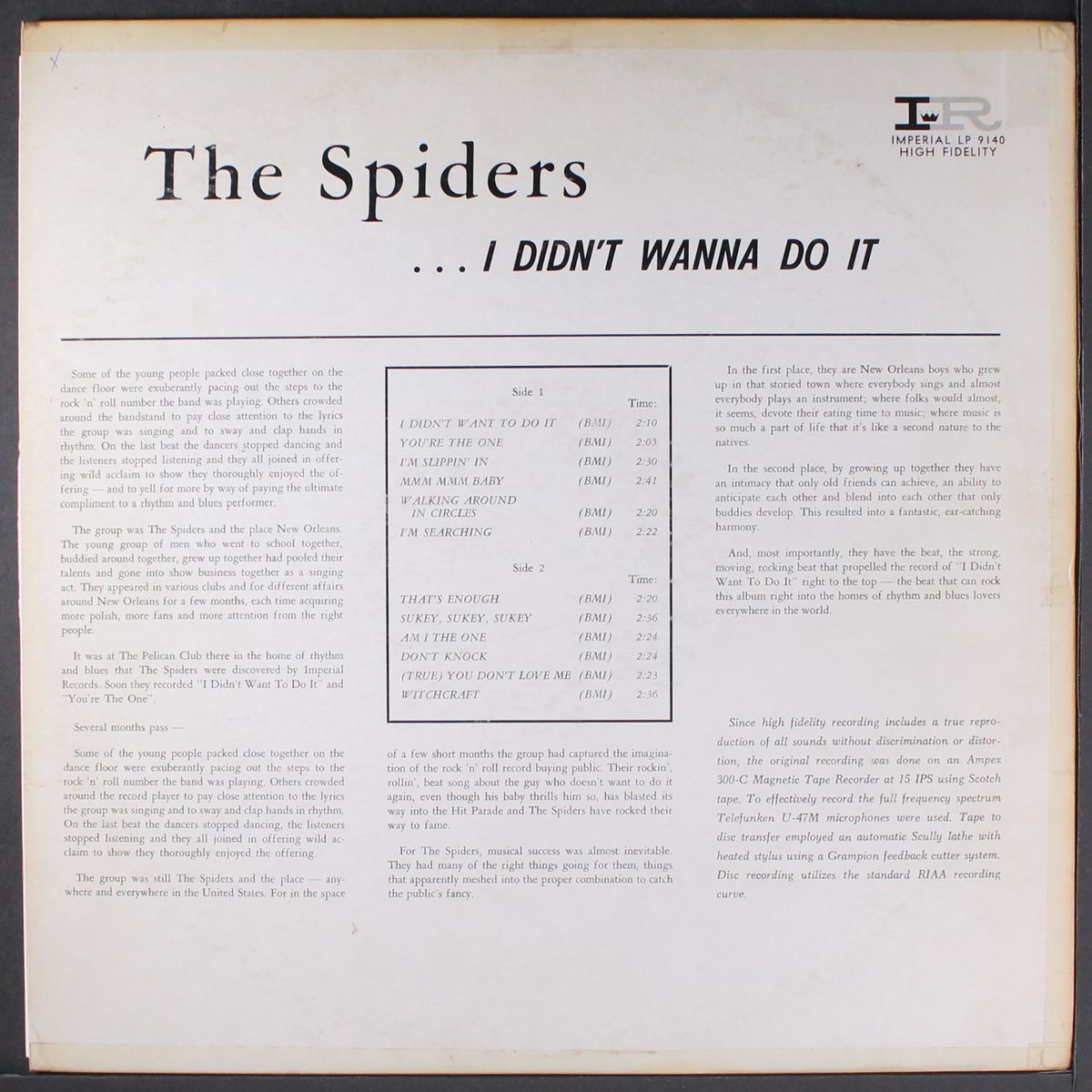 i didn't want to do it by SPIDERS